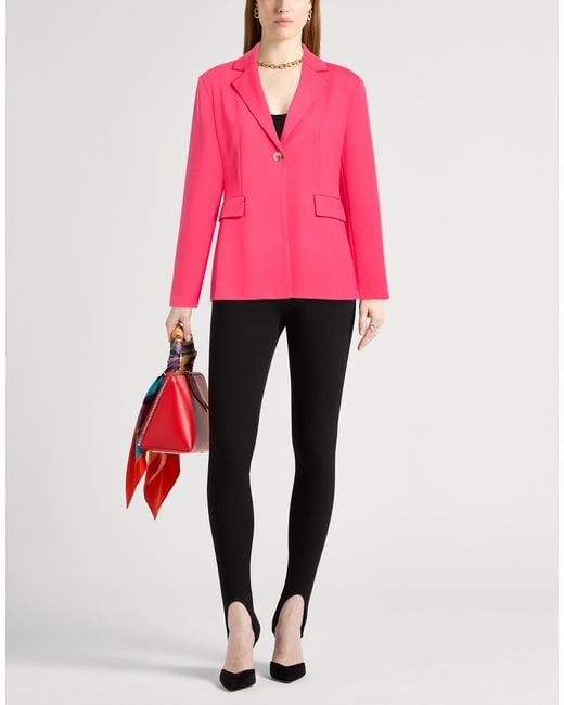 Liviana Conti Pink Blazer Viscose, Polyamide, Elastane, Polyester