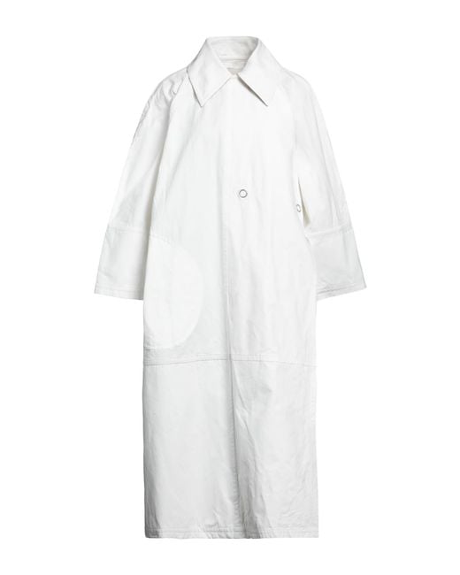 Jil Sander White Overcoat & Trench Coat