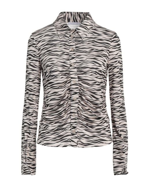 Patrizia Pepe Gray Shirt Polyester, Elastane