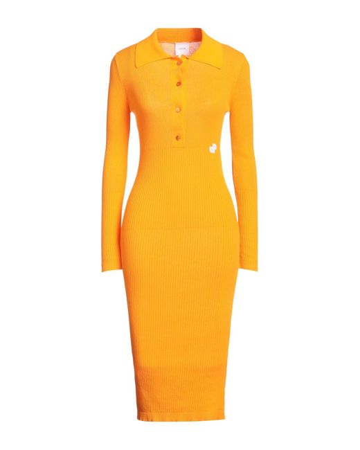 Patou Orange Midi Dress