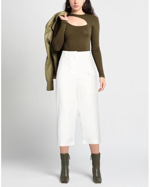 Stella McCartney White Cropped Trousers