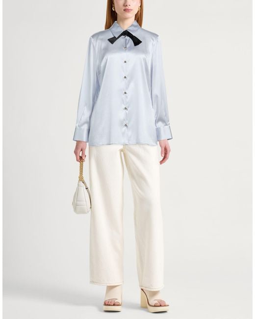 Elisabetta Franchi Blue Sky Shirt Silk, Elastane