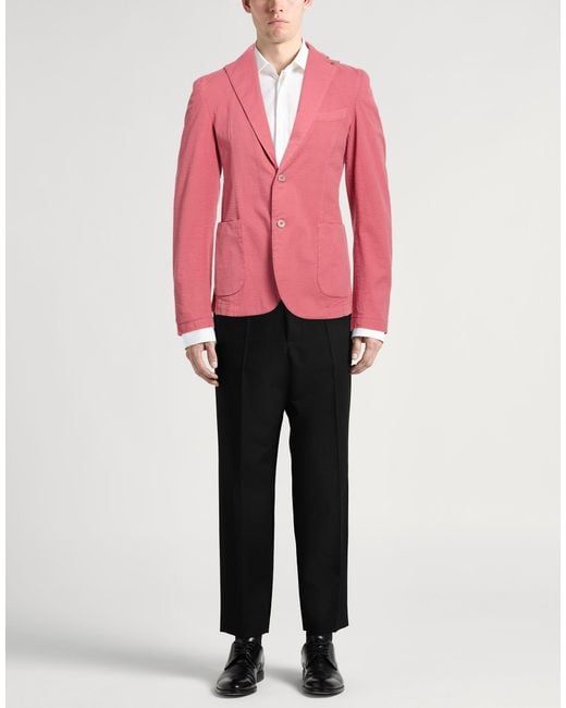 Barbati Pink Blazer Cotton, Elastane for men