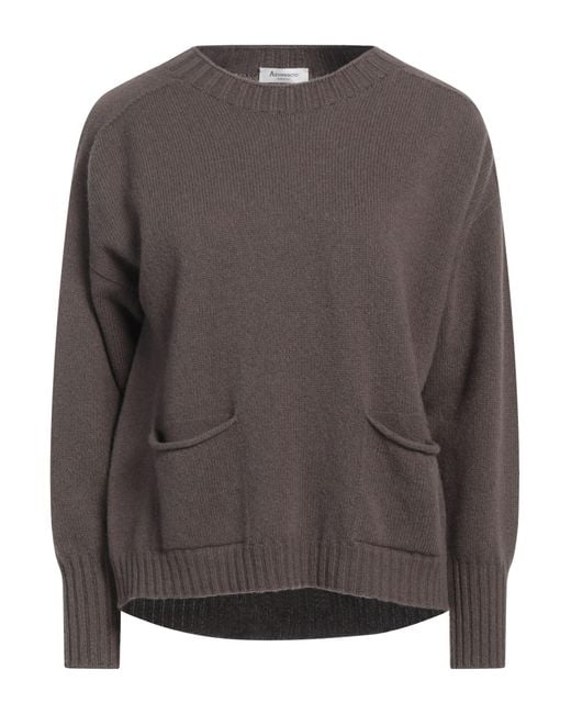 AROVESCIO Gray Dark Sweater Wool, Cashmere