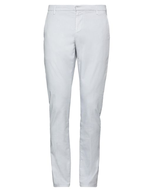 Dondup Gray Pants Cotton, Polyester, Elastane for men