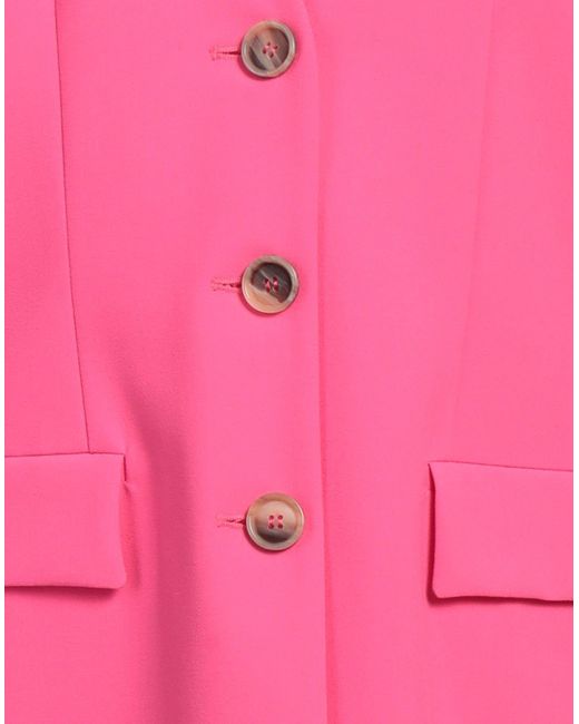 Semicouture Pink Tailored Vest Polyester, Viscose, Elastane