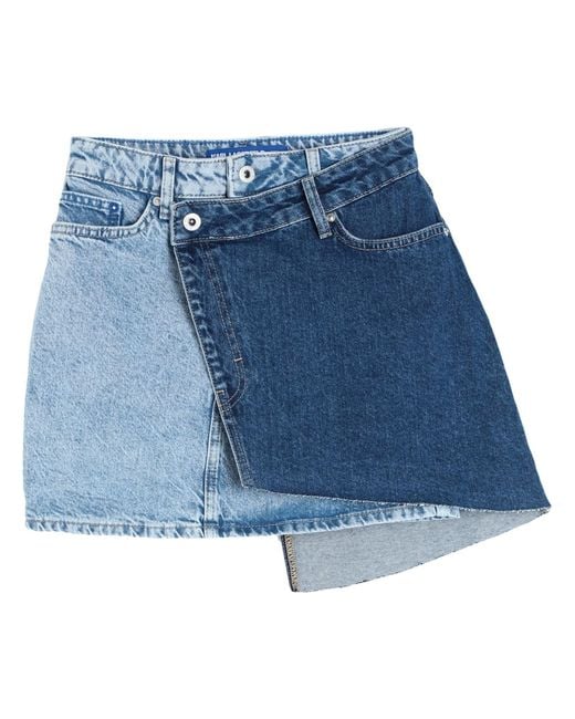 Karl Lagerfeld Blue Double-layer Miniskirt