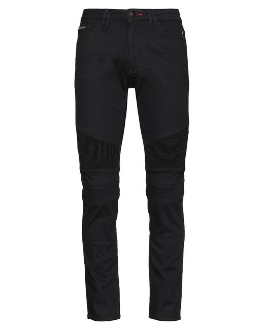 Philipp Plein Black Denim Trousers for men