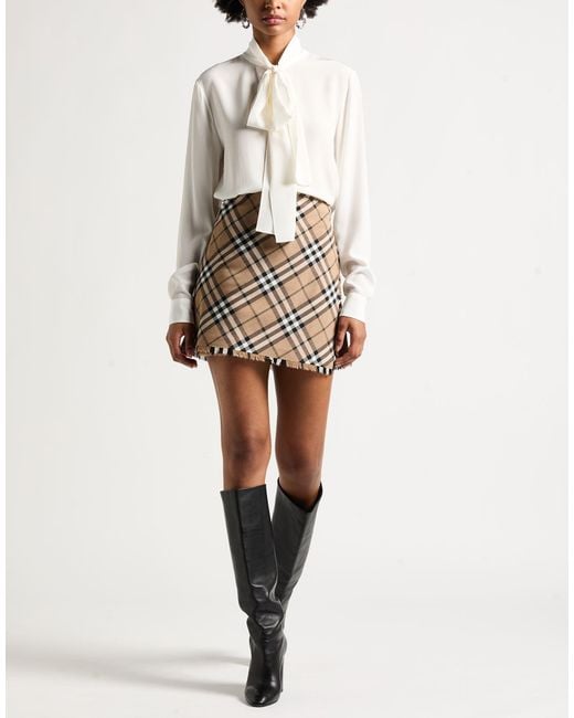 Burberry White Top Silk