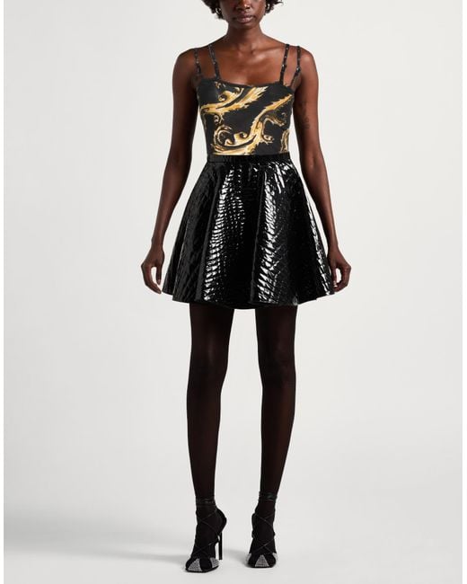 Versace Jeans Couture Black Top Cotton, Elastane, Polyurethane Resin, Polyester