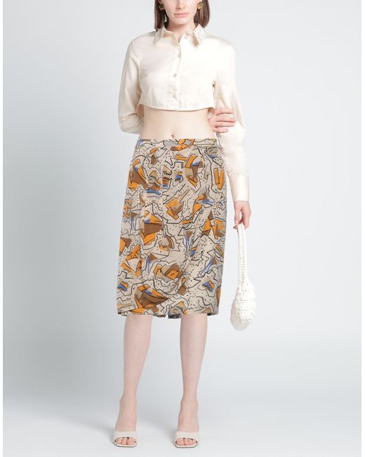 EMMA & GAIA Gray Midi Skirt