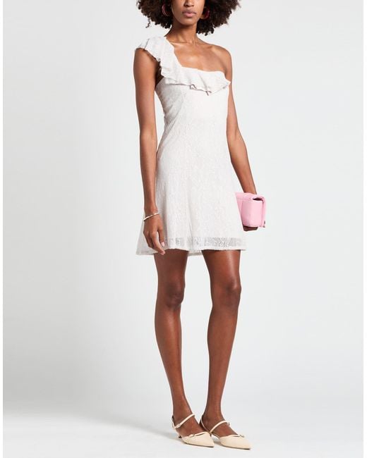 The Kooples White Peter Doherty Light Mini Dress Wool, Polyamide