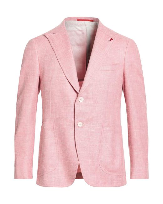 Isaia Pink Blazers for men