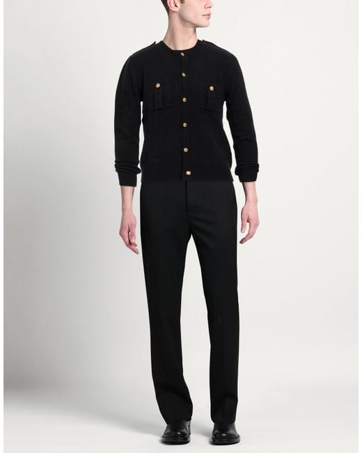 Ernest W. Baker Black Cardigan Alpaca Wool, Polyamide, Wool, Elastane for men