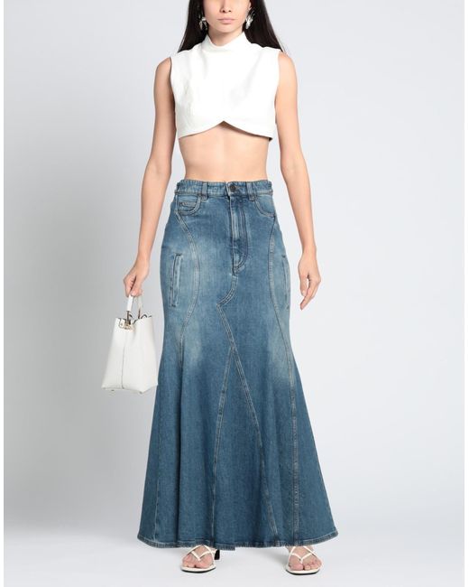 Burberry Blue Maxi Skirt
