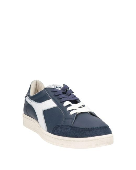 Diadora Blue Midnight Sneakers Leather for men