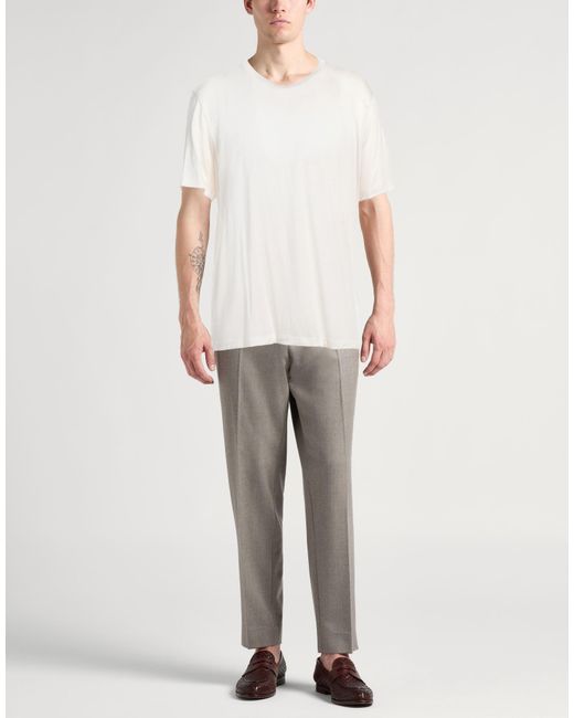 Herno White T-Shirt Wool for men