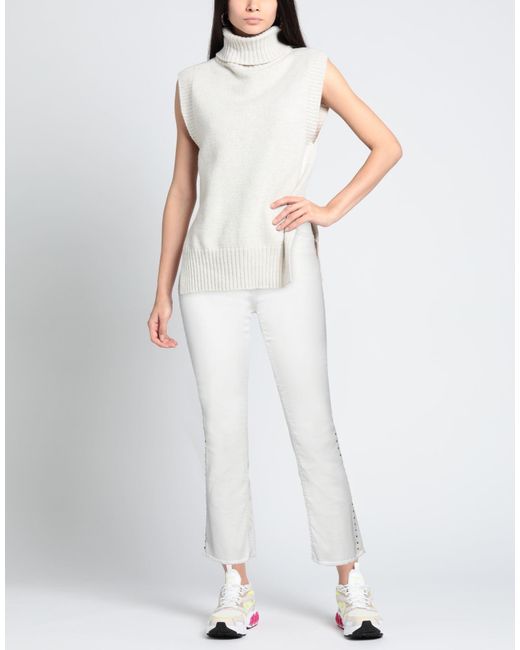 Clips More White Pants Cotton, Elastane