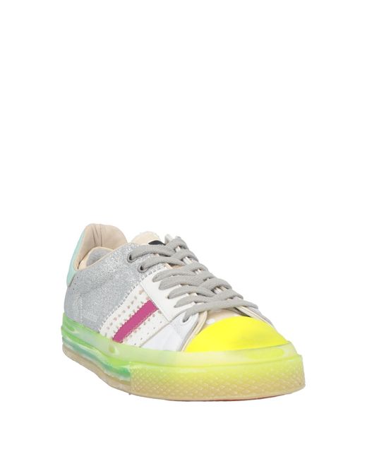 HIDNANDER Green Sneakers Leather, Textile Fibers