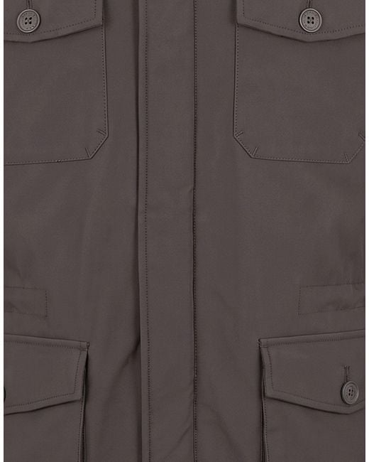 Herno Gray Coat Polyester for men