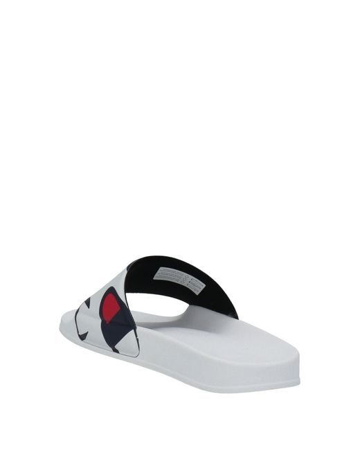 Champion Sandals in White for Men | Lyst