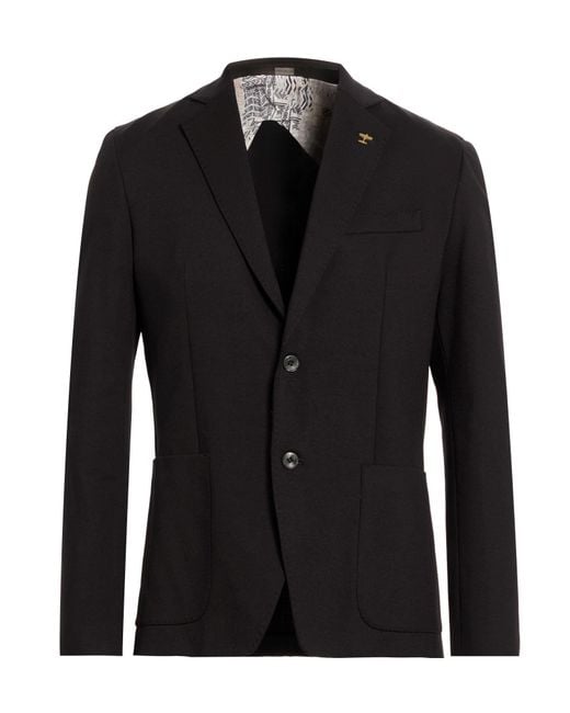 Havana & Co. Black Blazer Viscose, Nylon, Elastane for men