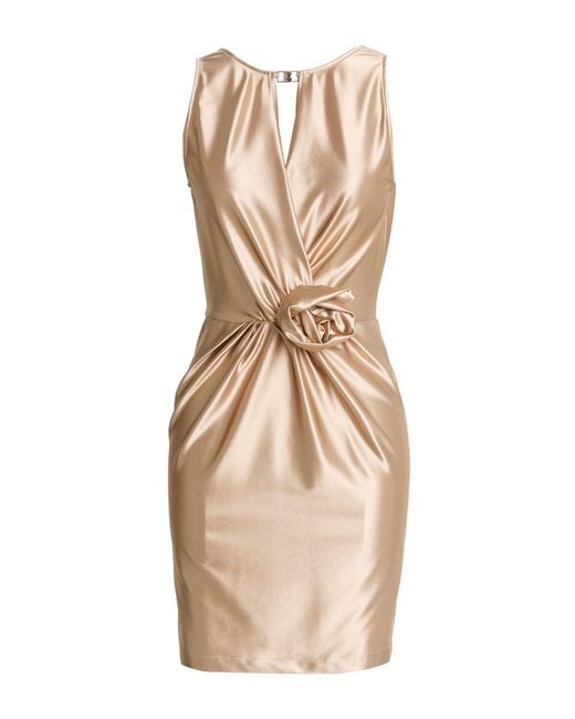Blugirl Blumarine Natural Mini Dress Polyester, Elastane