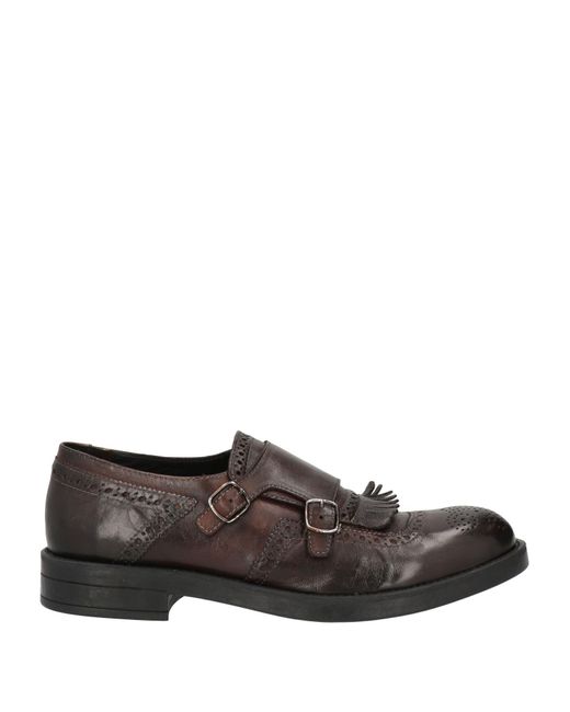 Pawelk's Brown Dark Loafers Leather for men