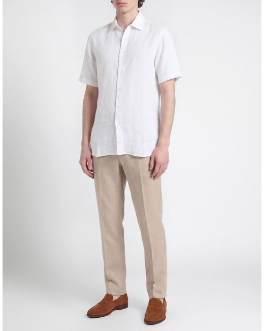 120% Lino White Shirts for men