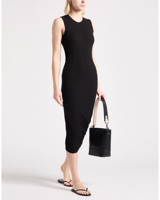 Jil Sander Black Midi Dress Cotton