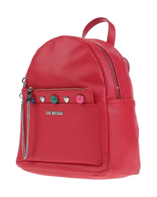 love moschino red backpack