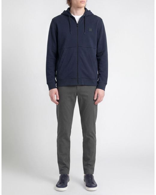 Boss Blue Sweatshirt Cotton for men