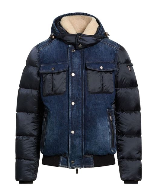 Moorer Blue Puffer Cotton, Polyurethane for men