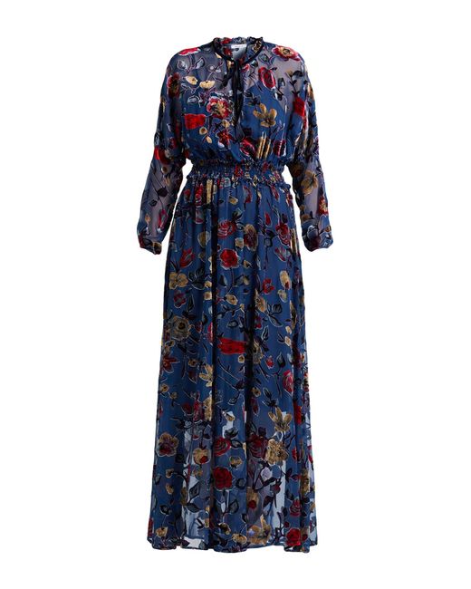 Robe longue NUALY en coloris Blue