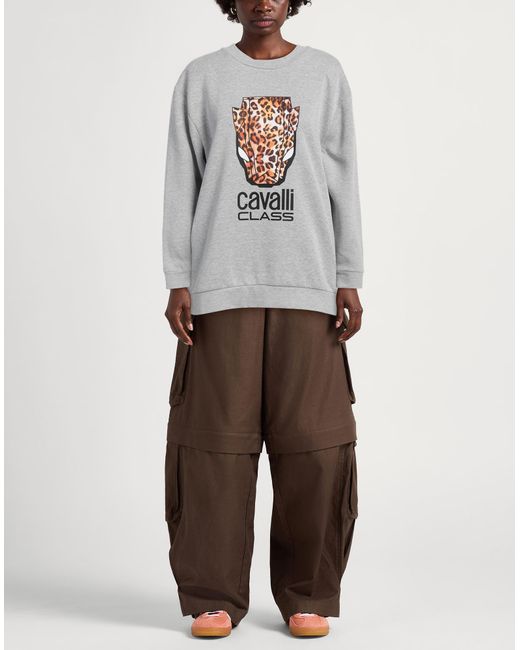 Roberto Cavalli Gray Sweatshirt