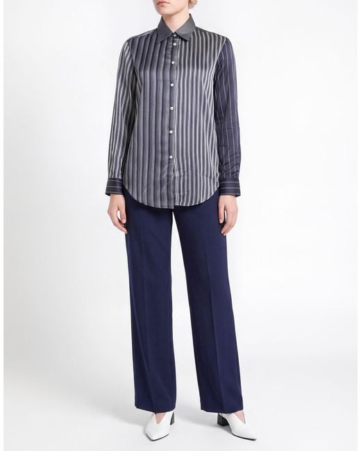 Camicettasnob Blue Shirt Viscose, Silk, Elastane