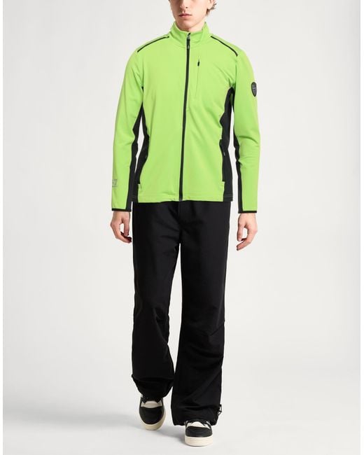 EA7 Green Jacket Polyester, Elastane for men