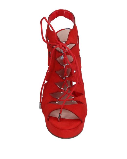 guess red sandals