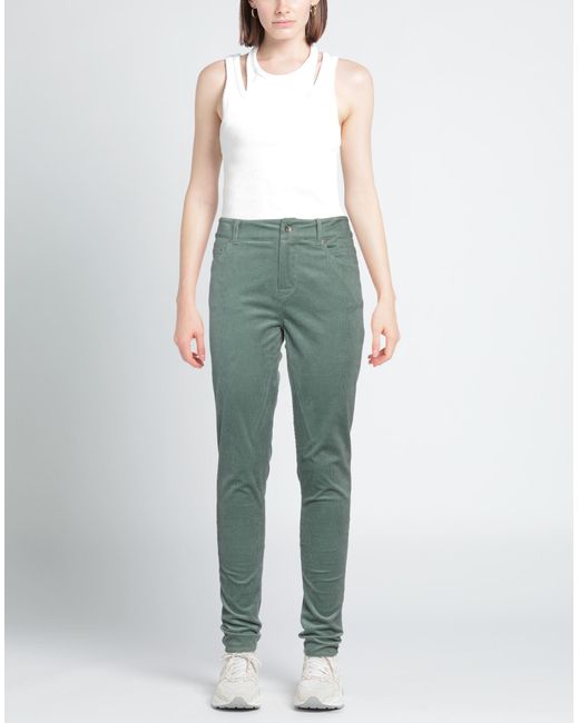 Rick Owens Green Sage Pants Cotton, Elastane