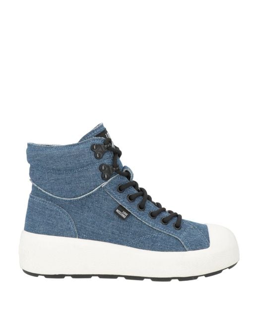 Love Moschino Blue Sneakers Textile Fibers
