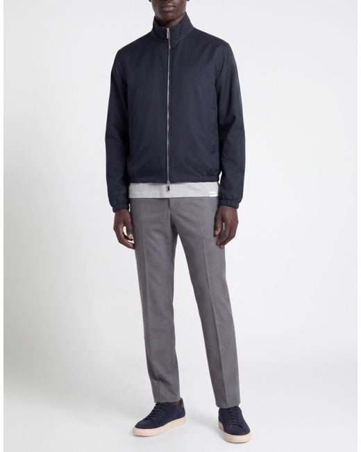 Kiton Blue Midnight Jacket Polyester, Viscose, Elastane for men