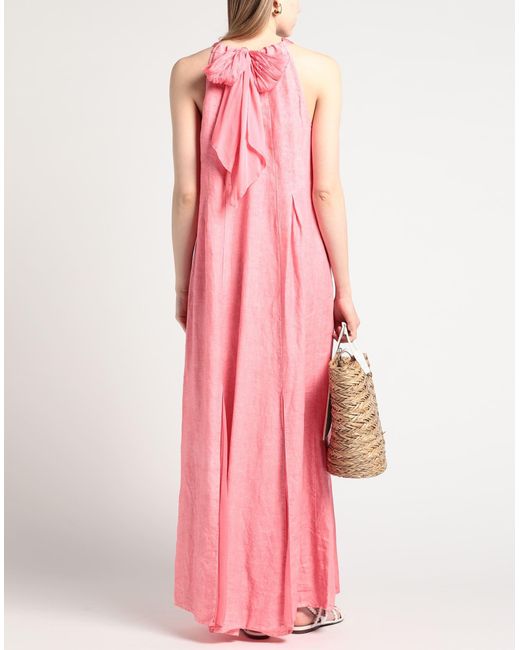 120% Lino Pink Maxi-Kleid