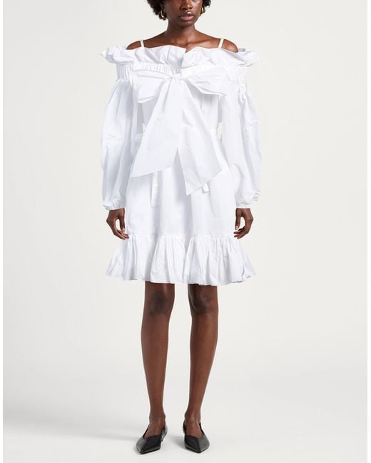 Patou White Mini-Kleid