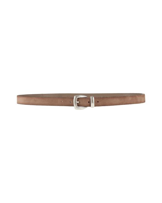 Eleventy White Platinum Camel Belt Leather for men