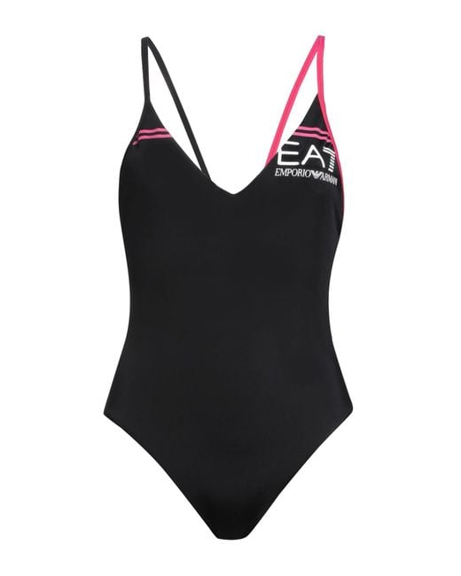 EA7 Black One-piece Swimsuit