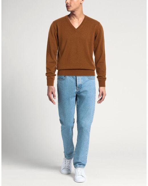 FILIPPO DE LAURENTIIS Brown Sweater Cashmere for men