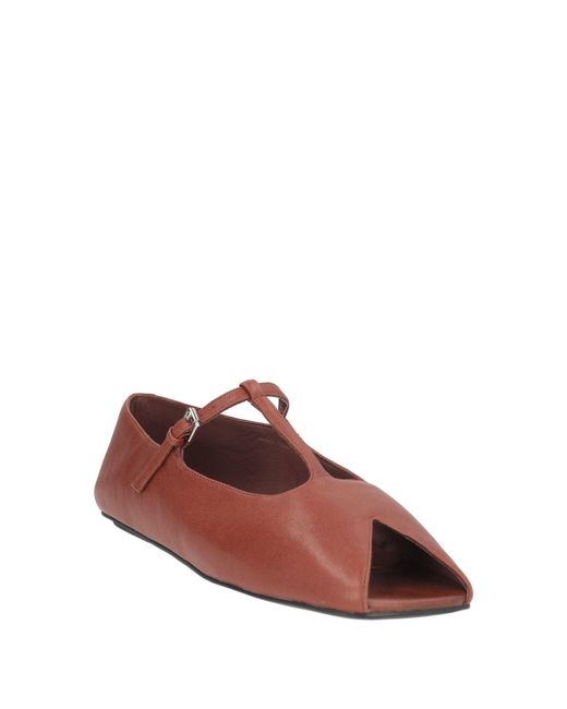 Jeffrey Campbell Brown Ballet Flats