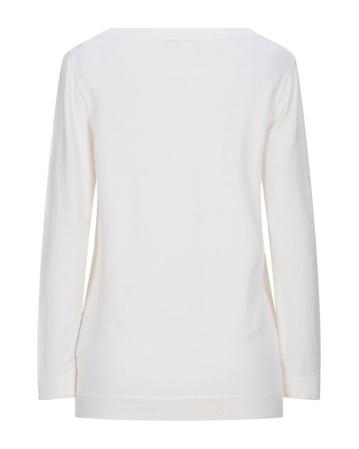 Alpha Studio White Sweater Merino Wool, Polyamide
