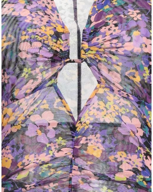 Liu Jo Purple Mini Dress Polyester, Elastane