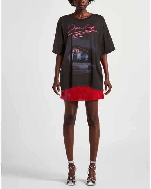 Dondup Black Charcoal T-Shirt Cotton